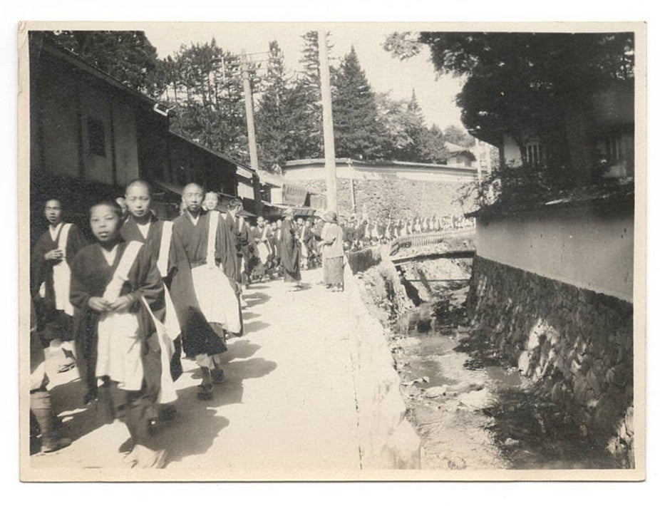 Japan Grand Tour &mdash; 1924 Photographic Album Fragment [13 Annotated Photographs]