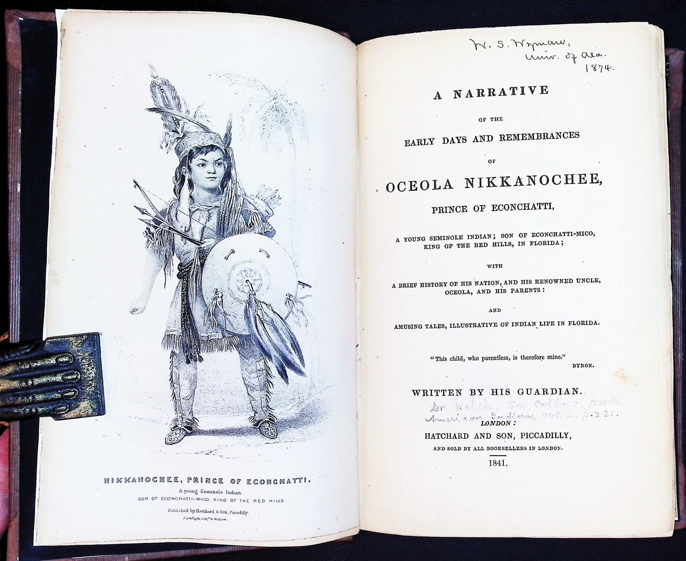 EARLY NARRATIVE OF THE SEMINOLES, OSCEOLA & THE SECOND SEMINOLE WAR