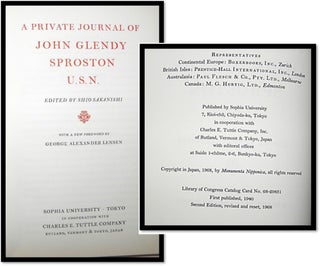 A Private Journal of John Glendy Sproston U.S.N.