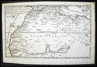 Item #005294 Mauretanien Gaetulien, Melanogaetulien Garamantien und Nigritien. [1756 German Map...