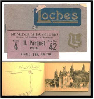 Item #006162 24 Unused Postcards of Loches, France attached in a booklet Circa 1901