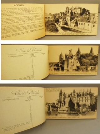 24 Unused Postcards of Loches, France attached in a booklet Circa 1901