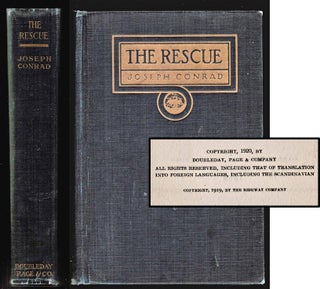 Item #008959 The Rescue: A Romance of the Shallows. Joseph Conrad