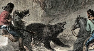 Native Californians Lassoing a Bear [Print on Paper - Hand-colored]