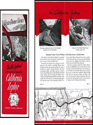 Item #010558 California Zephyr Vista Domes Views 1964. Promotional Brochure. Burlington Rio...