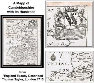 Item #011228 A Mapp of Cambridgeshire with its Hundreds from "England Exactly Described"...