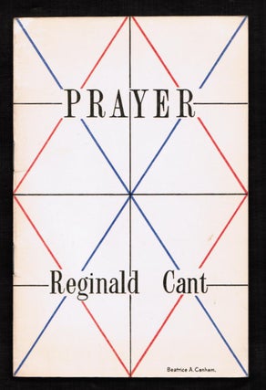 Item #011234 Prayer. [Roman Catholicism]. Reginald Cant