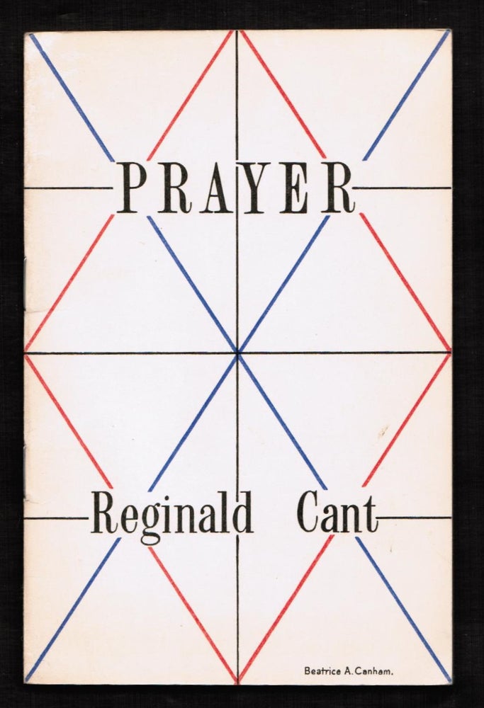 Item #011234 Prayer. [Roman Catholicism]. Reginald Cant.