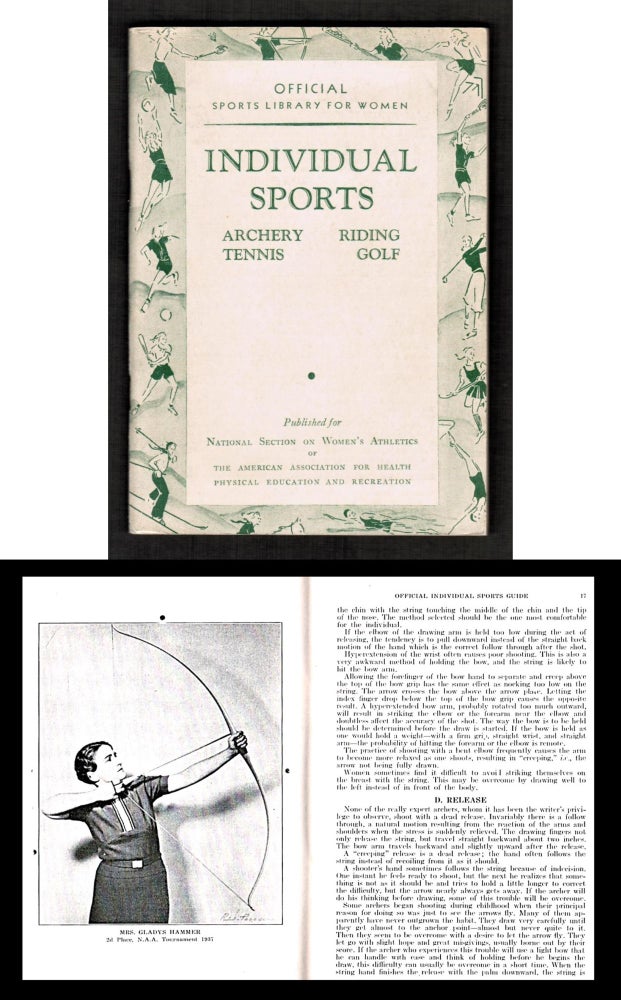 Item #012505 Official Sports Library for Women. Individual Sports: Archery, Riding, Tennis, Golf. Margaret Fitch.