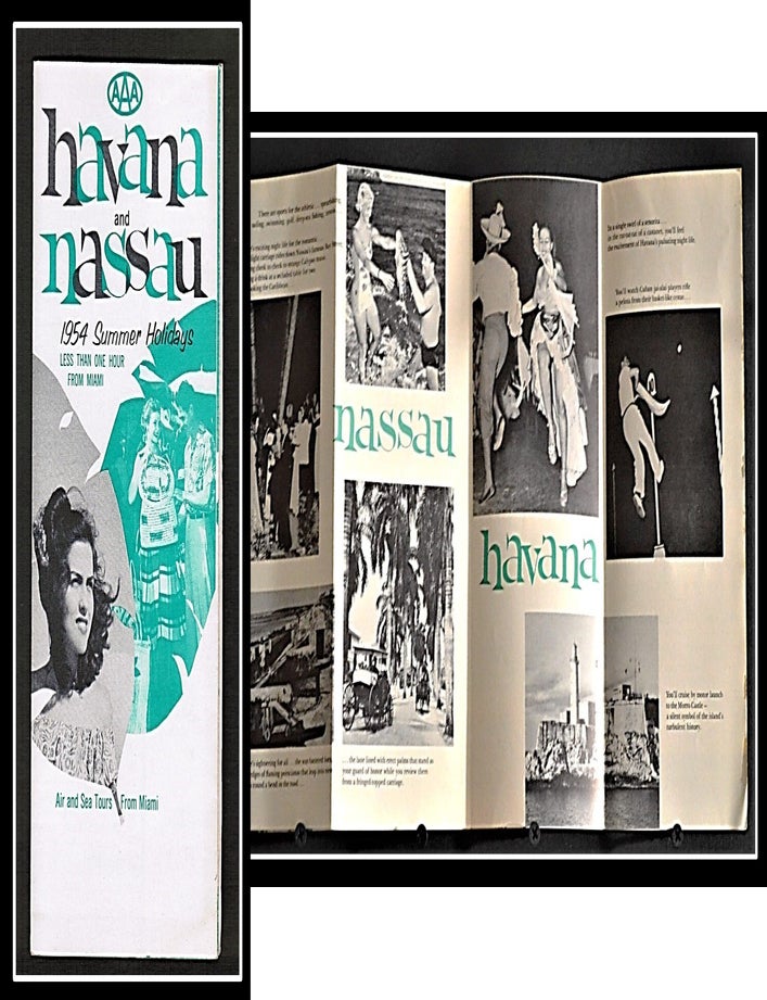 Item #012520 Vintage Travel Brochure AAA Havana and Nassau. 1954 Summer Holidays. AAA.