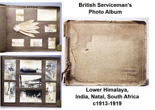 Item #012575 Photo Album of the Lower Himalaya, India, Natal, South Africa c1913-1919....