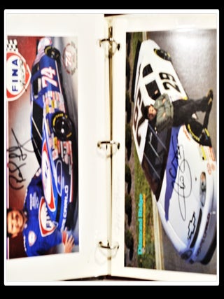 NASCAR Racing Album 8 by 10 Signed Photos plus Race Photos from the Late 90s