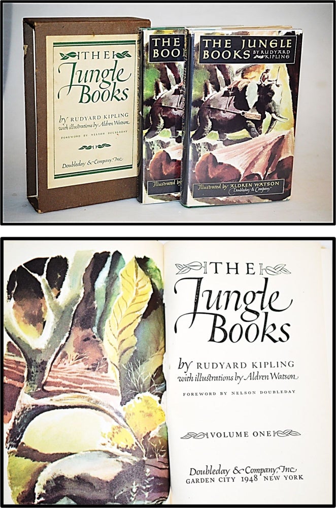 Item #012833 The Jungle Books, Volumes I and II. Rudyard Kipling.