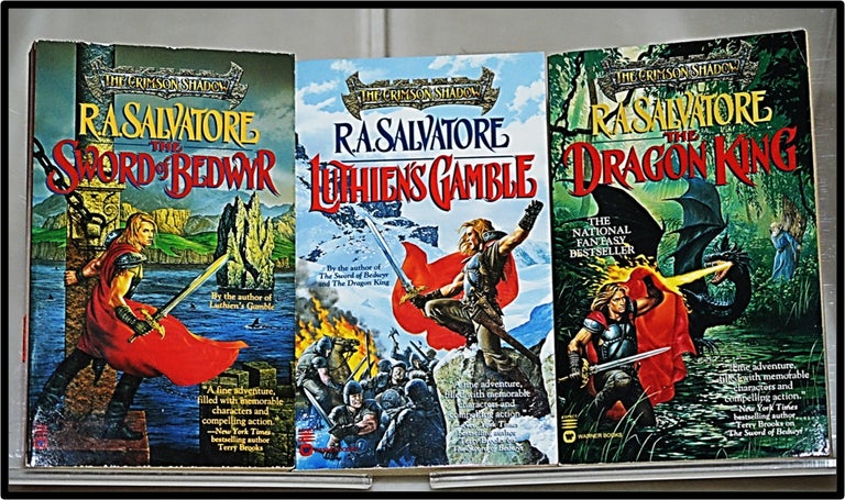 Item #013383 Three Books of the Crimson Shadow Series. R. A. Salvatore.