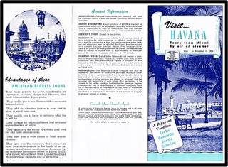 Visit Havana. Tours from Miami By Air or Steamer May 1 to December 14, 1954