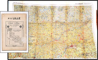 Item #013433 Bird's Eye Map c1915 France Region of Hazebrouck. Carte-Plan vol d'oiseau No 2...