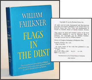 Item #013476 Flags in The Dust. William Faulkner