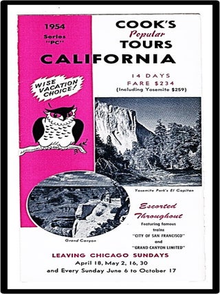 Cook's Popular Tours California, 1954