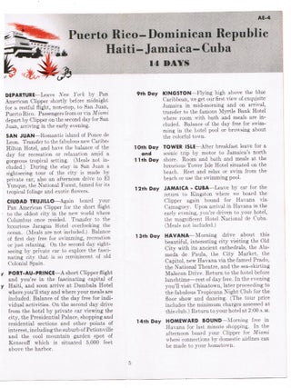 Vintage Travel Brochure 1954 American Express Year 'Round' Pleasure-Packed Air Tours by Clipper to the West Indies Via Pan American World Airlines