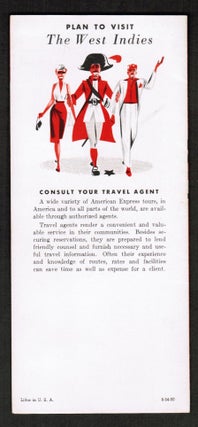 Vintage Travel Brochure 1954 American Express Year 'Round' Pleasure-Packed Air Tours by Clipper to the West Indies Via Pan American World Airlines