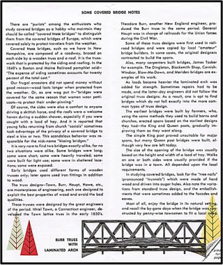 Covered Bridges in New Hampshire [Color 4 panel informational brochure]