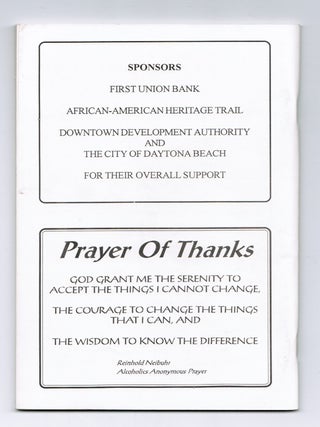 Celebration of Old Daytona: November 17, 18, & 19, 1995. Presented by The Old Daytona Civic Association.