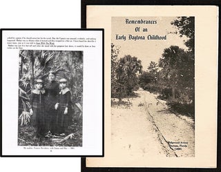 Item #013638 [Florida History] Remembrances of an Early Daytona Childhood. Maria Davidson Pope