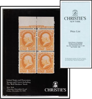Philately] Christies Auction Catalogue with Prices Realized US Stamps Covers Weill Brothers 1989. Christie's Auctions.
