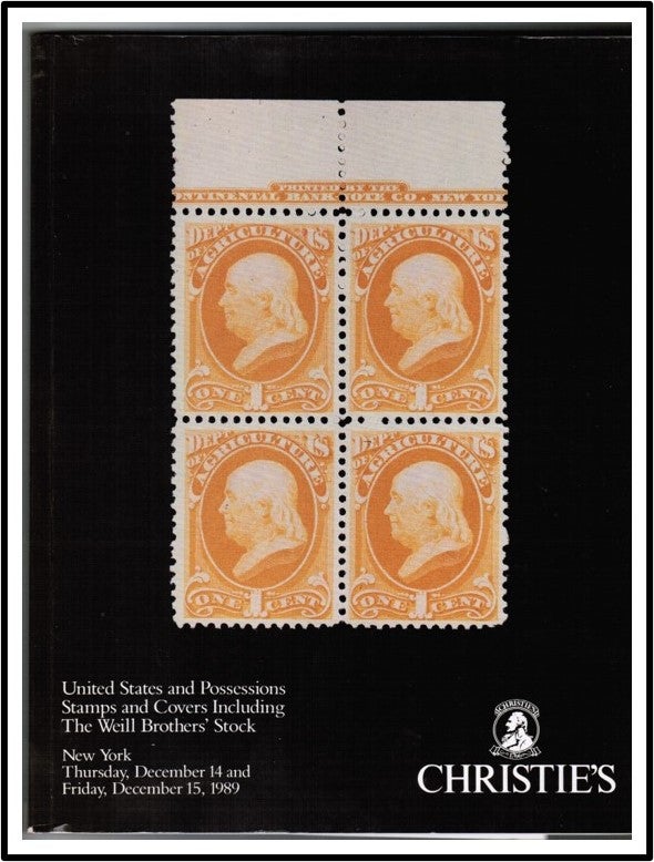 Philately Christies Auction Catalogue with Prices Realized US