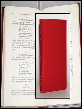 Item #014080 Native American Balladry. A Descriptive Study and a Bibliographical Syllabus [Folk...