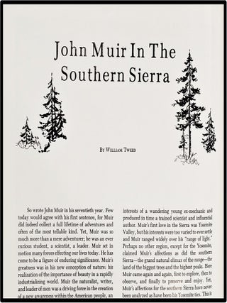 John Muir in the Southern Sierra; (Tweed, William) Valley Trails, Volume Three