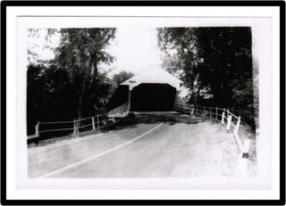 Four Photos of New Hampshire Covered Bridges - one in color. 1930's era