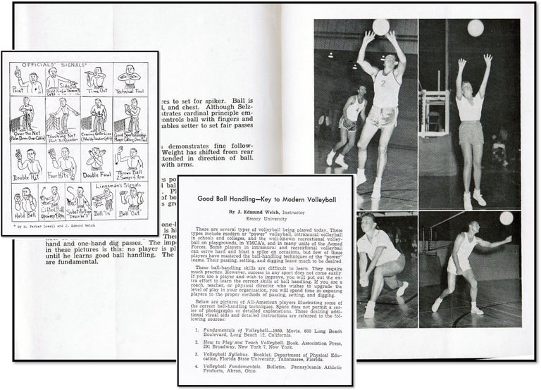 Item #014354 Good Ball Handling - Key to Modern Volleyball. J. Edmund Welch, Instructor Emery University.