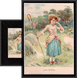 Item #014422 'Little Bo Peep' Color Lithograph c1880. from Mother Goose's Nursery Rhymes