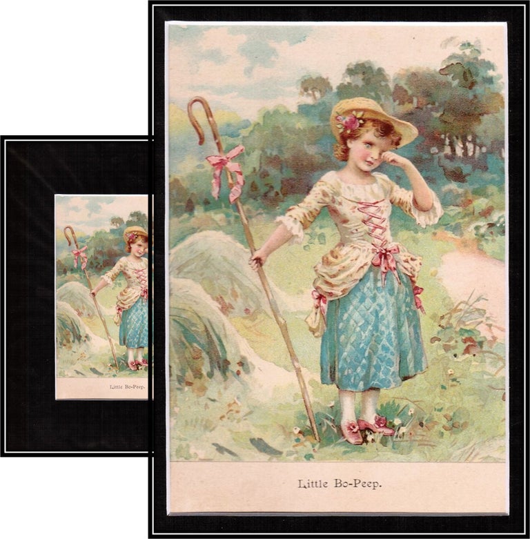 Item #014422 'Little Bo Peep' Color Lithograph c1880. from Mother Goose's Nursery Rhymes.