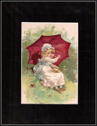 'Little Miss Muffet'. Color Lithograph c1880