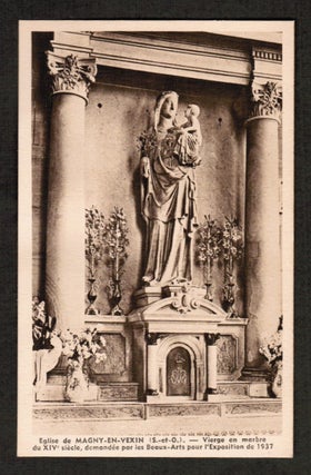 Item #014436 Real Photo Postcard 1937 Beaux-Arts pour L'Exposition Eglise de Magny-En-Vexin