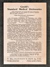Publisher's Advertisement Flyer for Gould's Standard Medical Dictionaries