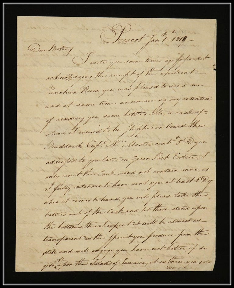 Item #014533 [Havana, Cuba, Legal Affairs; 19th century letters] Letter dated January 1, 1818.