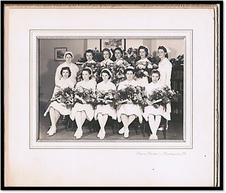 Black & White Studio Group Portrait of Graduating Nurses