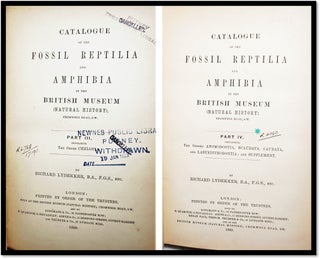 Catalogue of the Fossil Reptilia and Amphibia in the British Museum. Natural History; Part III & Part IV