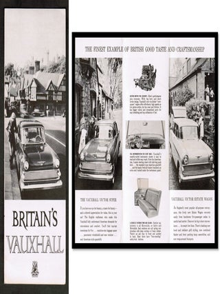Item #015223 Britain's Vauxhall Original Advertising for Victor Estate Wagen and the Victor Super...