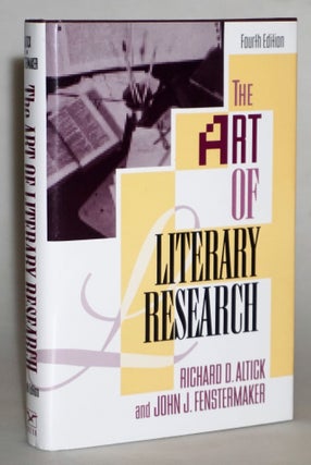 Item #015289 The Art of Literary Research. Richard D. Altick, John J. Fenstermaker