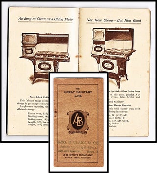 Item #15351 The Great Sanitary Line AB Gas Range [Manufacturers' Catalog] [Recipes]. A-B Stove...