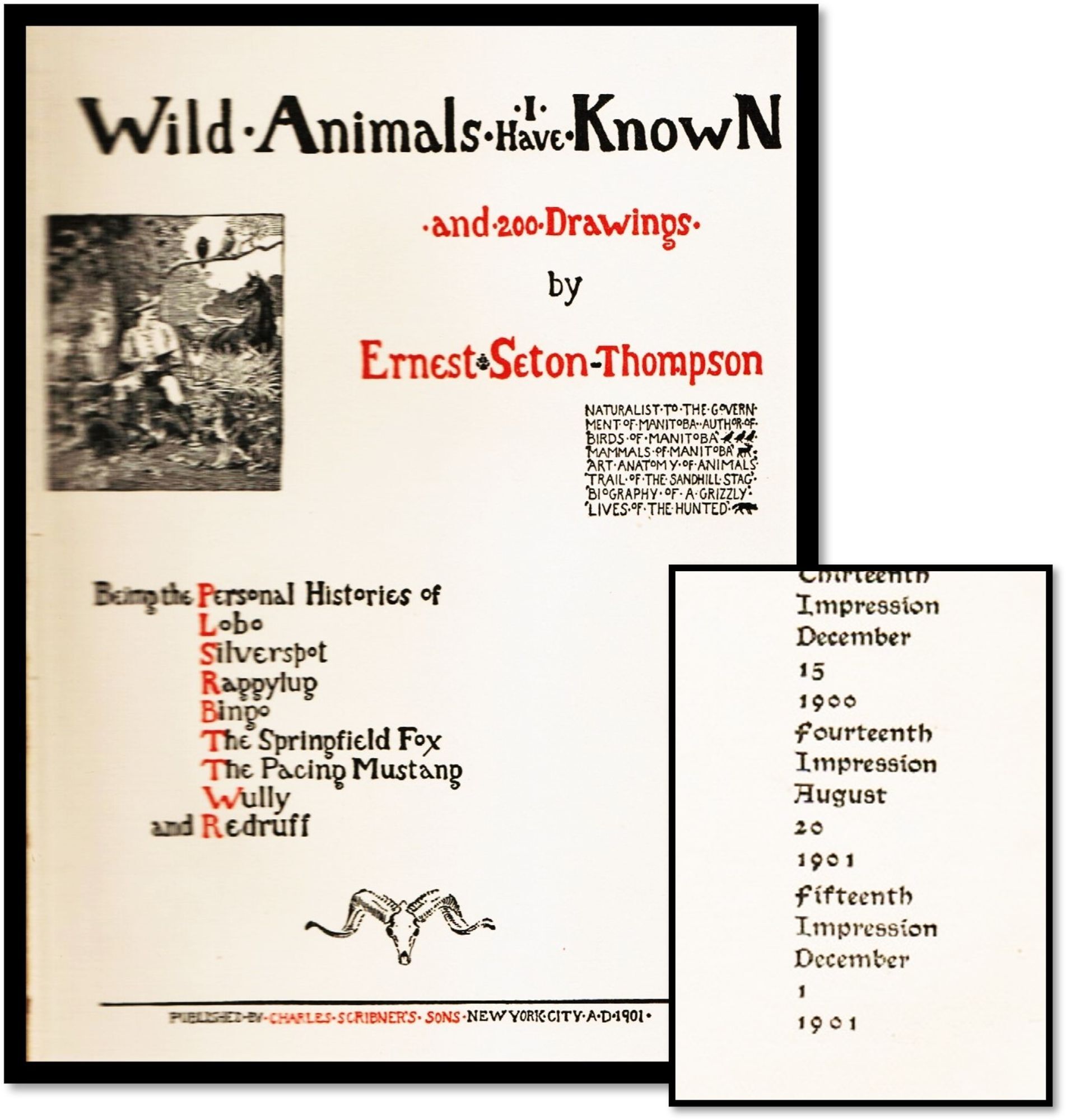 Wild Animals I Have Known | Ernest Thompson Seton | 15th printing