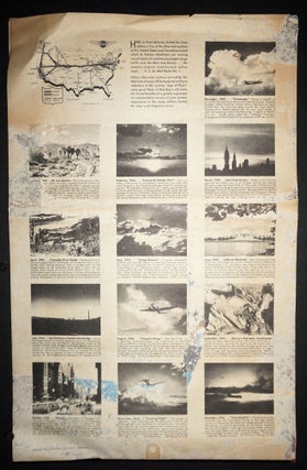 1944-45 UNITED AIRLINES Wall Calendar. US scenes from Coast to Coast.