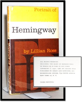 Item #15475 Portrait of Hemingway. Lillian Ross