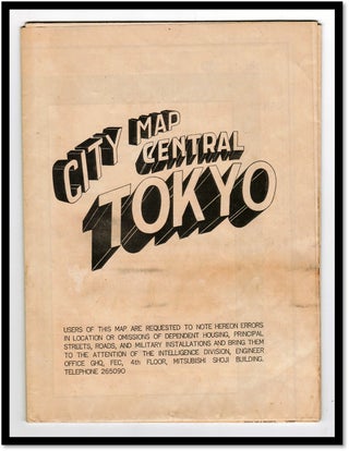 [World War II Occupation] City Map Central Tokyo 1948