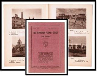 Item #15941 The Monthly Pocket Guide to Rome [English] April 1928. the Governatorato of Rome
