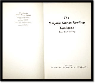 The Marjorie Kinnan Rawlings Cookbook [Cross Creek Cookery] [Florida & Southern Recipes]